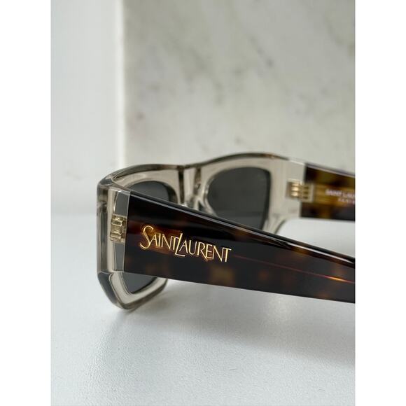 NEW Saint Laurent SL740 Clear Mirror Sunglasses - Picture 6 of 8